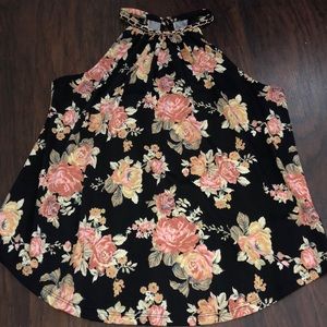 Floral halter top